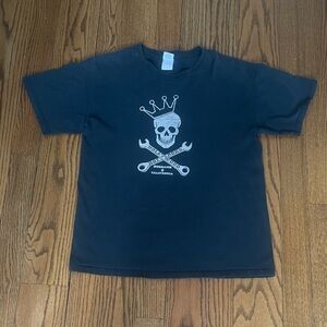 Gildan Hollywood Hot Rods Burbank California faded black vintage Tshirt